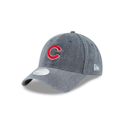 Grey Chicago Cubs Hat - New Era MLB Faded Denim 9TWENTY Adjustable Caps USA9725846